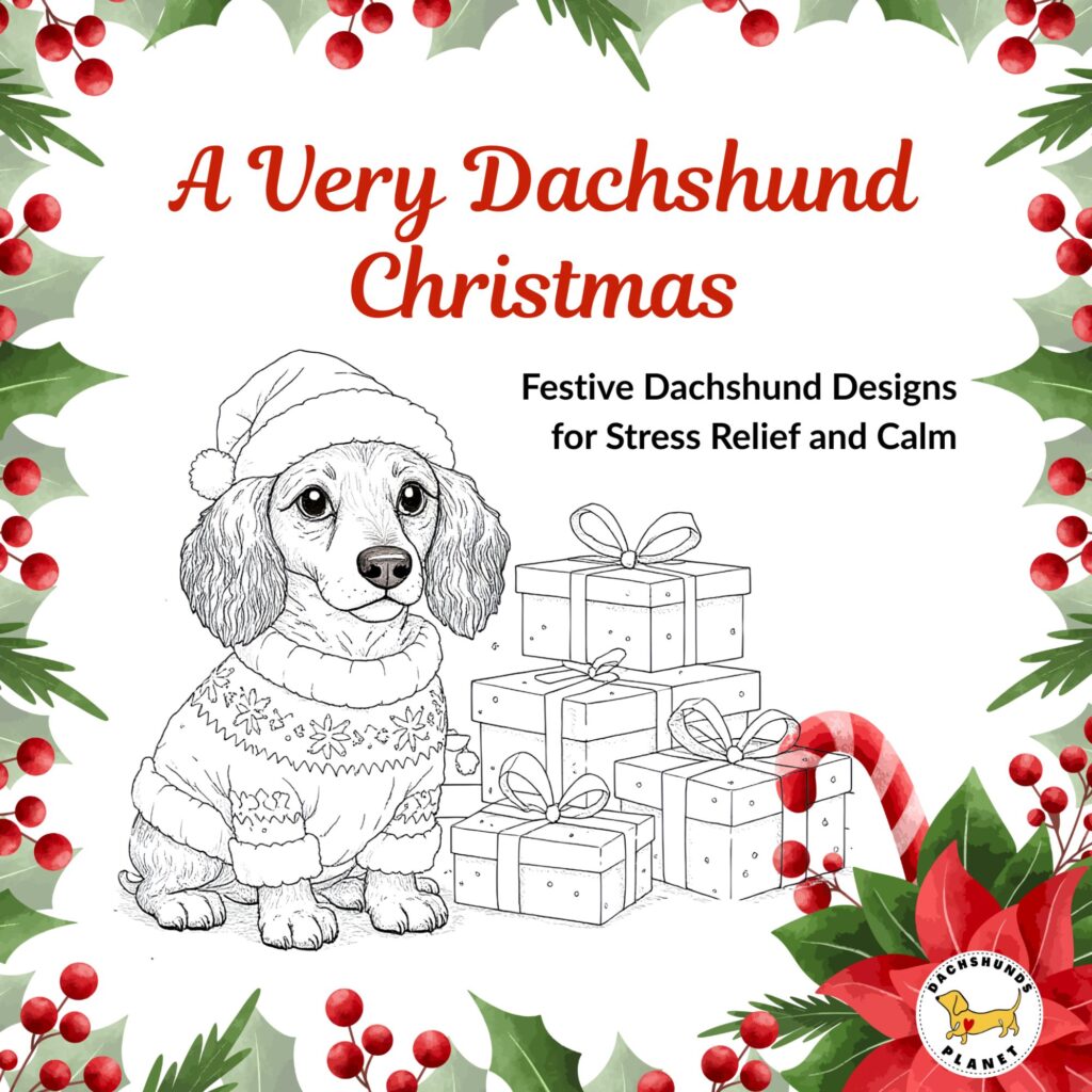 Dachshund christmas coloringbook