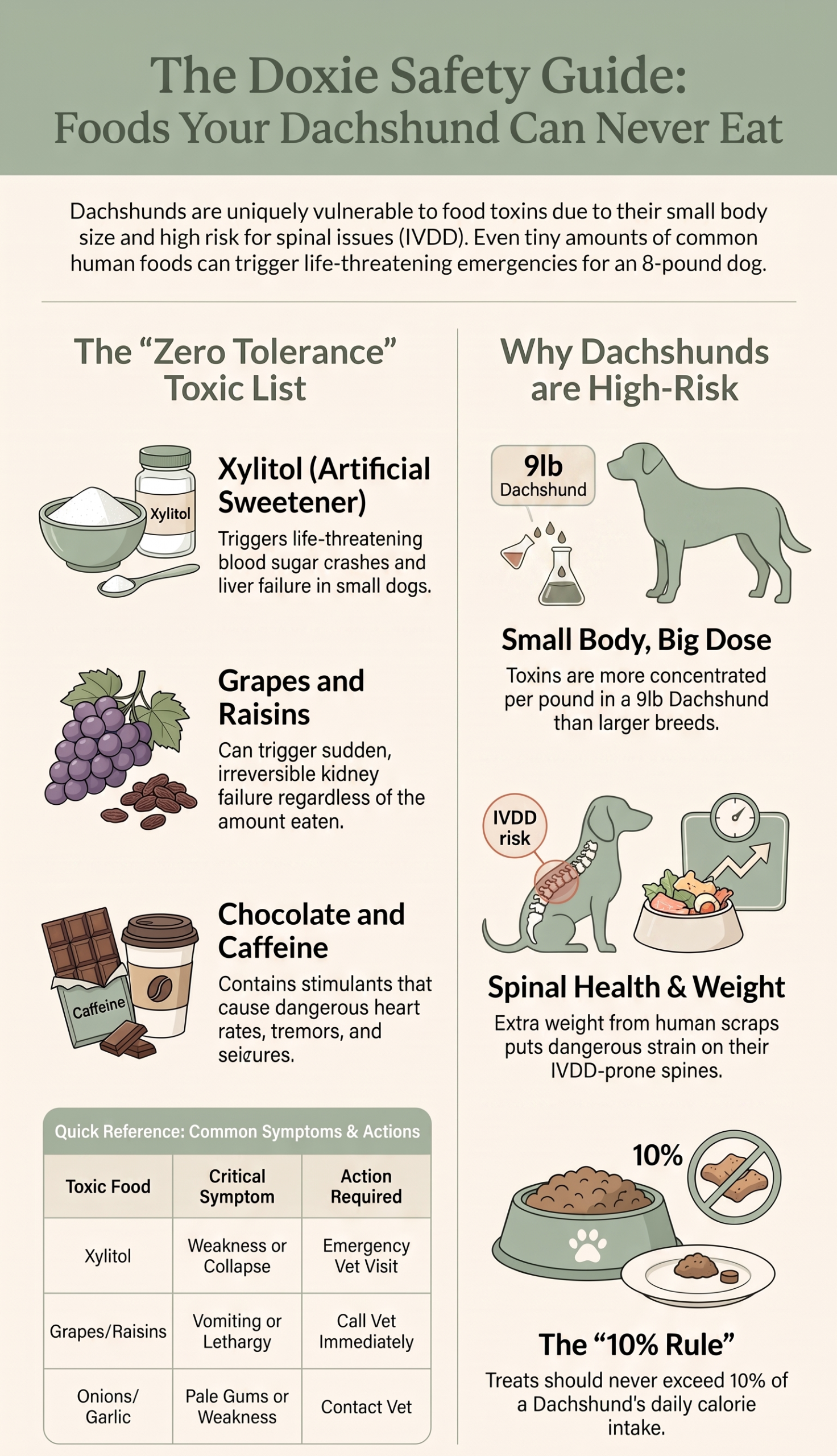 Dachshund Toxic Food Safety Guide
